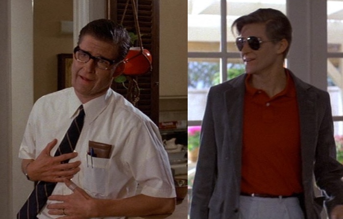 Two images of George McFly