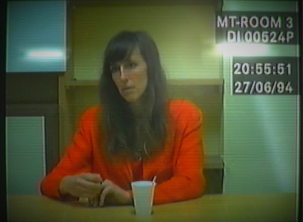 Screenshot of Her Story, showing the main character in a police interrogation room