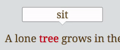 'Sit' command hovering over 'tree' where it changes to 'sit under tree'